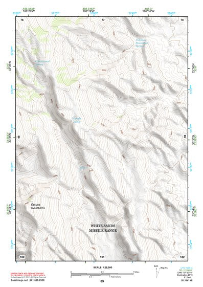 33106NE Page 89 Oscura Mountains Topo Preview 1