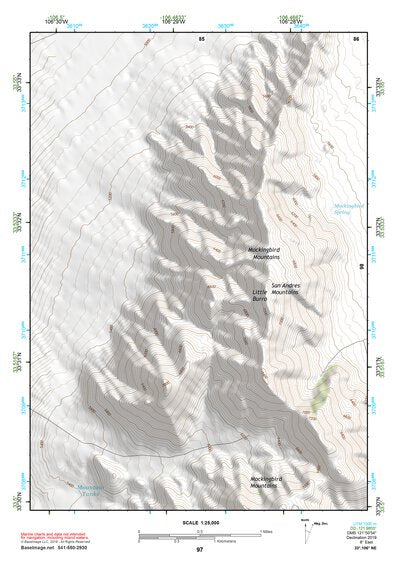 33106NE Page 97 Oscura Mountains Topo Preview 1