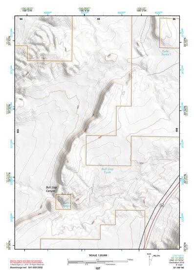 33106NE Page 107 Oscura Mountains Topo Preview 1