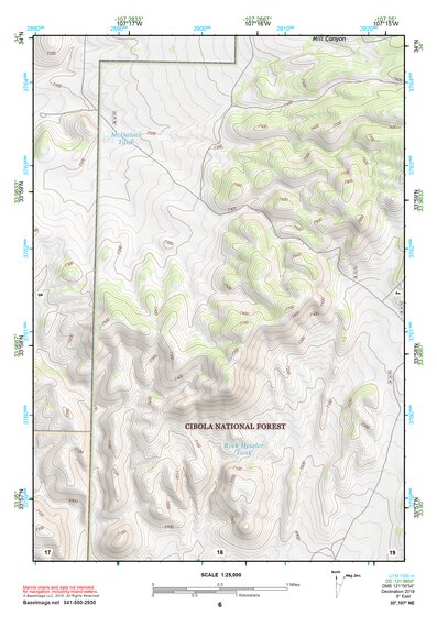 33107NE Page 6 San Mateo Mountains Topo Preview 1