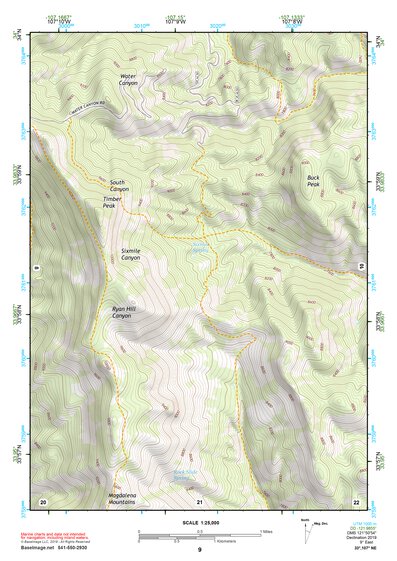 33107NE Page 9 San Mateo Mountains Topo Preview 1
