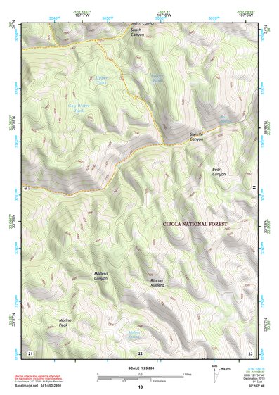 33107NE Page 10 San Mateo Mountains Topo Preview 1