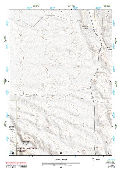 33107NE Page 16 San Mateo Mountains Topo Preview 1