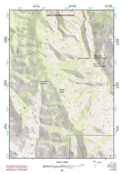 33107NE Page 20 San Mateo Mountains Topo Preview 1