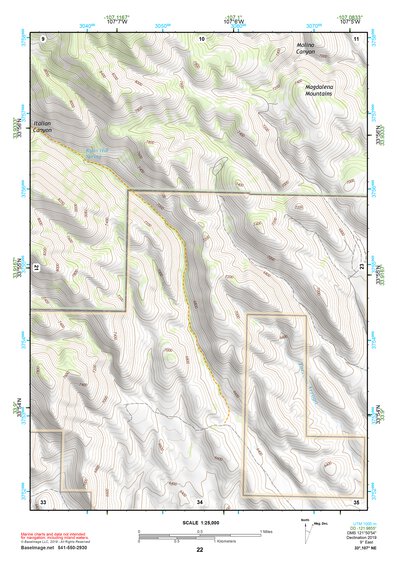33107NE Page 22 San Mateo Mountains Topo Preview 1