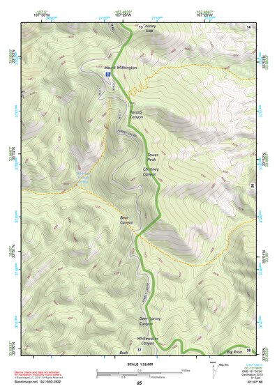 33107NE Page 25 San Mateo Mountains Topo Preview 1