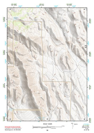 33107NE Page 33 San Mateo Mountains Topo Preview 1