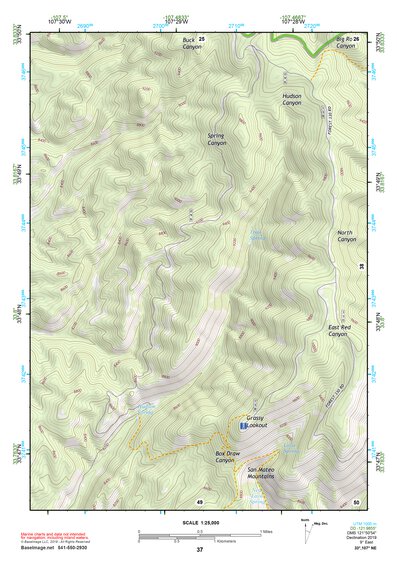 33107NE Page 37 San Mateo Mountains Topo Preview 1