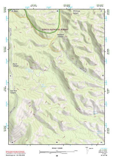 33107NE Page 38 San Mateo Mountains Topo Preview 1