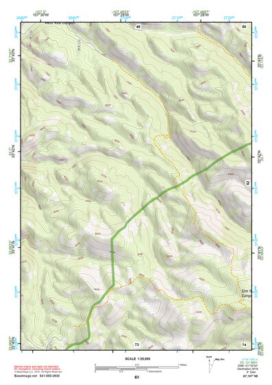 33107NE Page 61 San Mateo Mountains Topo Preview 1