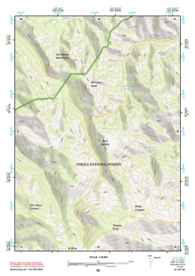 33107NE Page 62 San Mateo Mountains Topo Preview 1