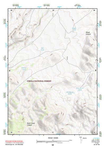 33107NE Page 65 San Mateo Mountains Topo Preview 1
