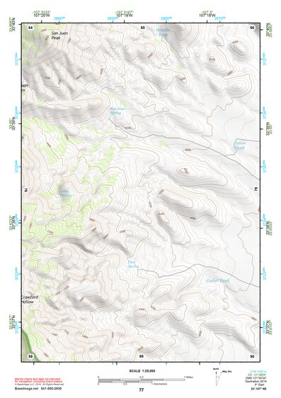 33107NE Page 77 San Mateo Mountains Topo Preview 1