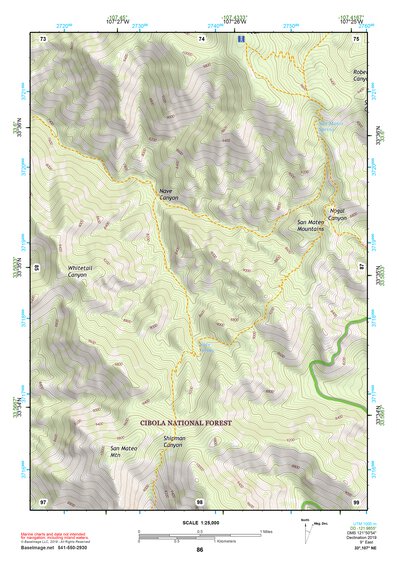 33107NE Page 86 San Mateo Mountains Topo Preview 1
