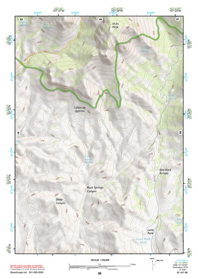 33107NE Page 98 San Mateo Mountains Topo Preview 1