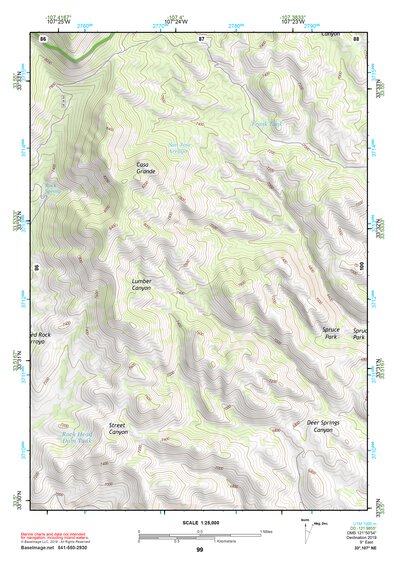 33107NE Page 99 San Mateo Mountains Topo Preview 1