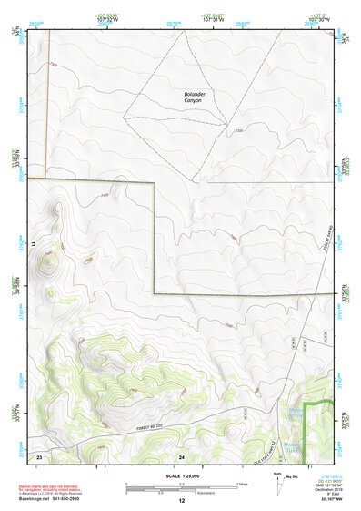 33107NW Page 12 San Mateo Mountains Topo Preview 1