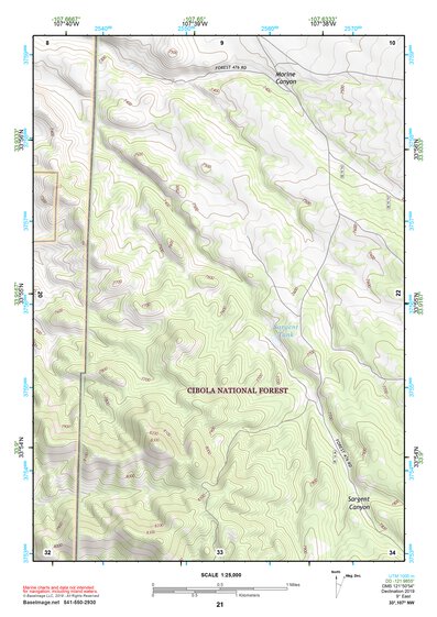 33107NW Page 21 San Mateo Mountains Topo Preview 1