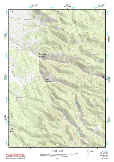33107NW Page 22 San Mateo Mountains Topo Preview 1