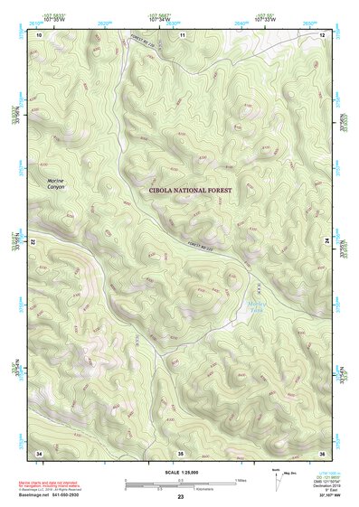 33107NW Page 23 San Mateo Mountains Topo Preview 1