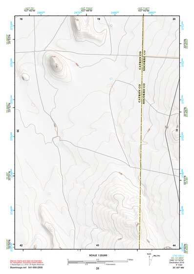 33107NW Page 31 San Mateo Mountains Topo Preview 1