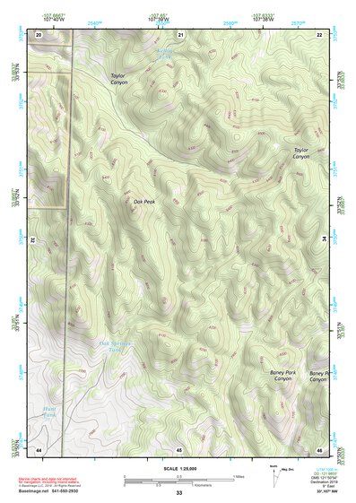 33107NW Page 33 San Mateo Mountains Topo Preview 1