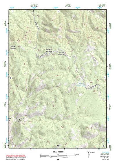 33107NW Page 34 San Mateo Mountains Topo Preview 1
