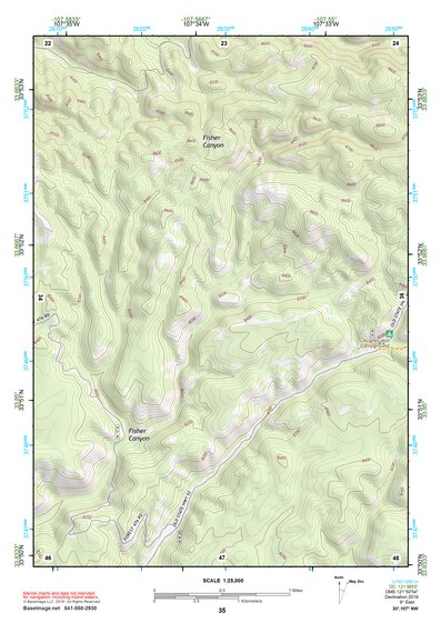 33107NW Page 35 San Mateo Mountains Topo Preview 1