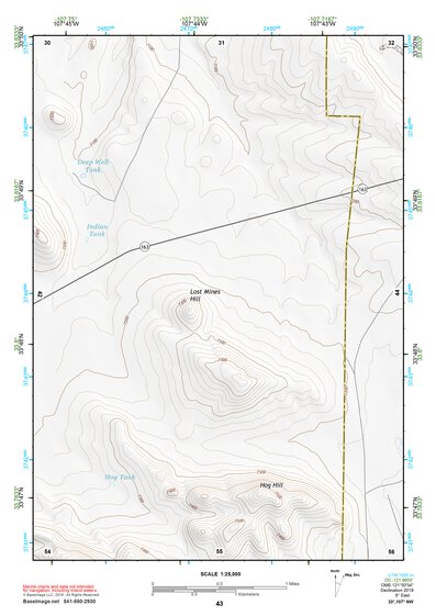 33107NW Page 43 San Mateo Mountains Topo Preview 1