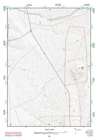 33107NW Page 44 San Mateo Mountains Topo Preview 1