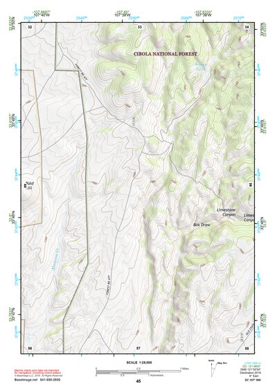 33107NW Page 45 San Mateo Mountains Topo Preview 1