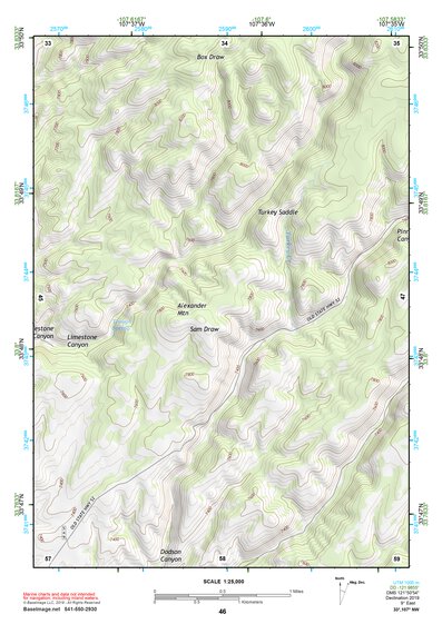 33107NW Page 46 San Mateo Mountains Topo Preview 1