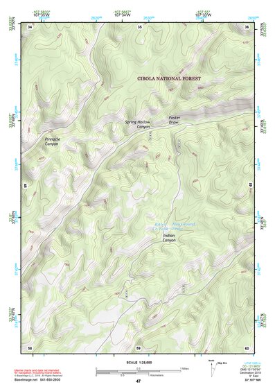 33107NW Page 47 San Mateo Mountains Topo Preview 1