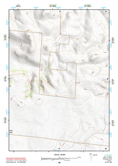 33107NW Page 49 San Mateo Mountains Topo Preview 1