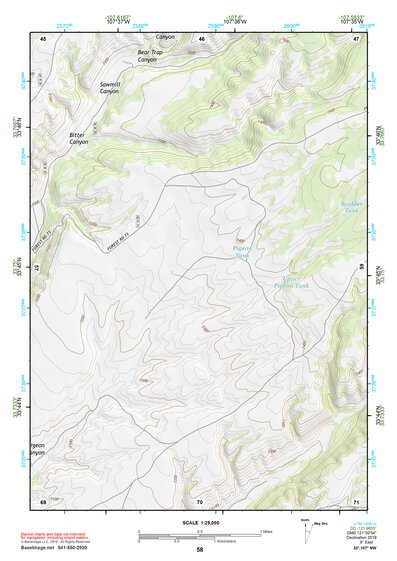 33107NW Page 58 San Mateo Mountains Topo Preview 1