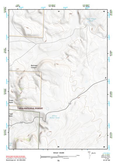 33107NW Page 73 San Mateo Mountains Topo Preview 1