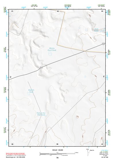 33107NW Page 74 San Mateo Mountains Topo Preview 1