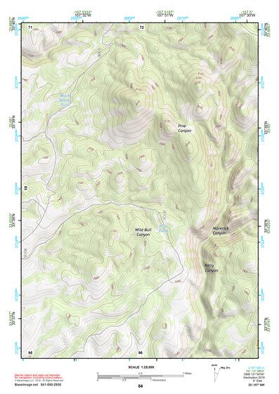 33107NW Page 84 San Mateo Mountains Topo Preview 1