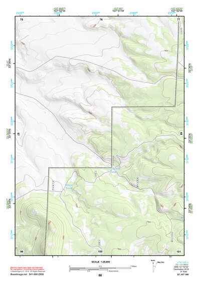 33107NW Page 88 San Mateo Mountains Topo Preview 1