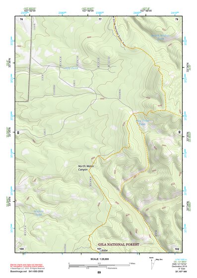 33107NW Page 89 San Mateo Mountains Topo Preview 1