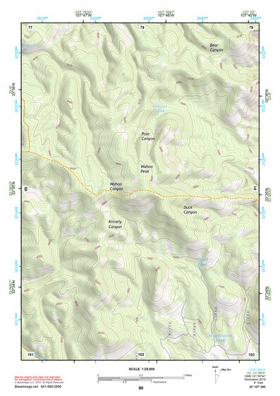 33107NW Page 90 San Mateo Mountains Topo Preview 1