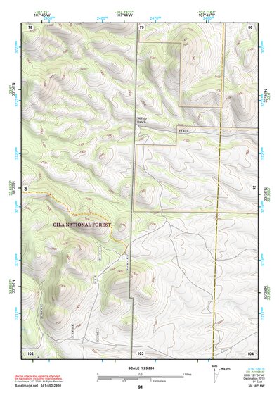 33107NW Page 91 San Mateo Mountains Topo Preview 1