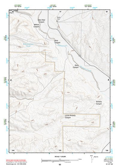 33107NW Page 93 San Mateo Mountains Topo Preview 1