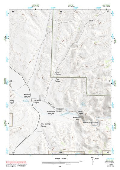 33107NW Page 94 San Mateo Mountains Topo Preview 1