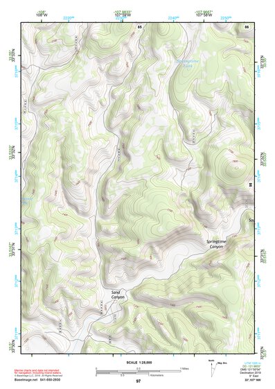 33107NW Page 97 San Mateo Mountains Topo Preview 1