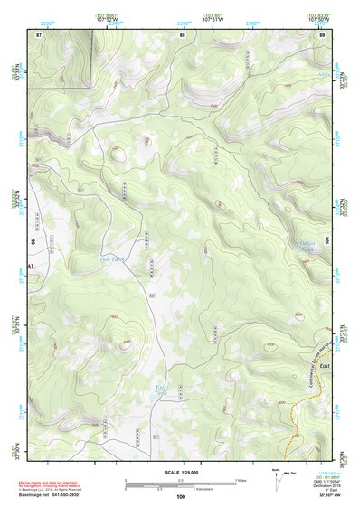33107NW Page 100 San Mateo Mountains Topo Preview 1
