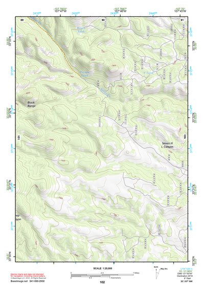 33107NW Page 102 San Mateo Mountains Topo Preview 1