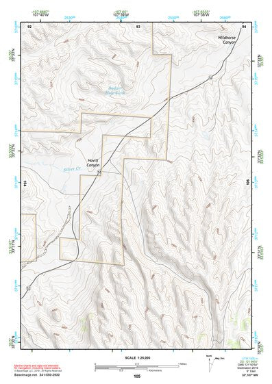 33107NW Page 105 San Mateo Mountains Topo Preview 1