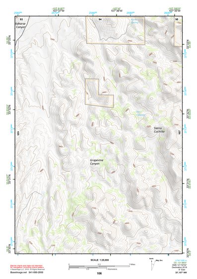 33107NW Page 106 San Mateo Mountains Topo Preview 1