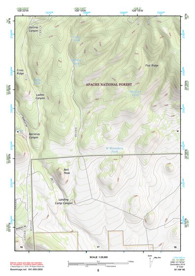 33108NE Page 5 Tularosa Mountains Topo Preview 1